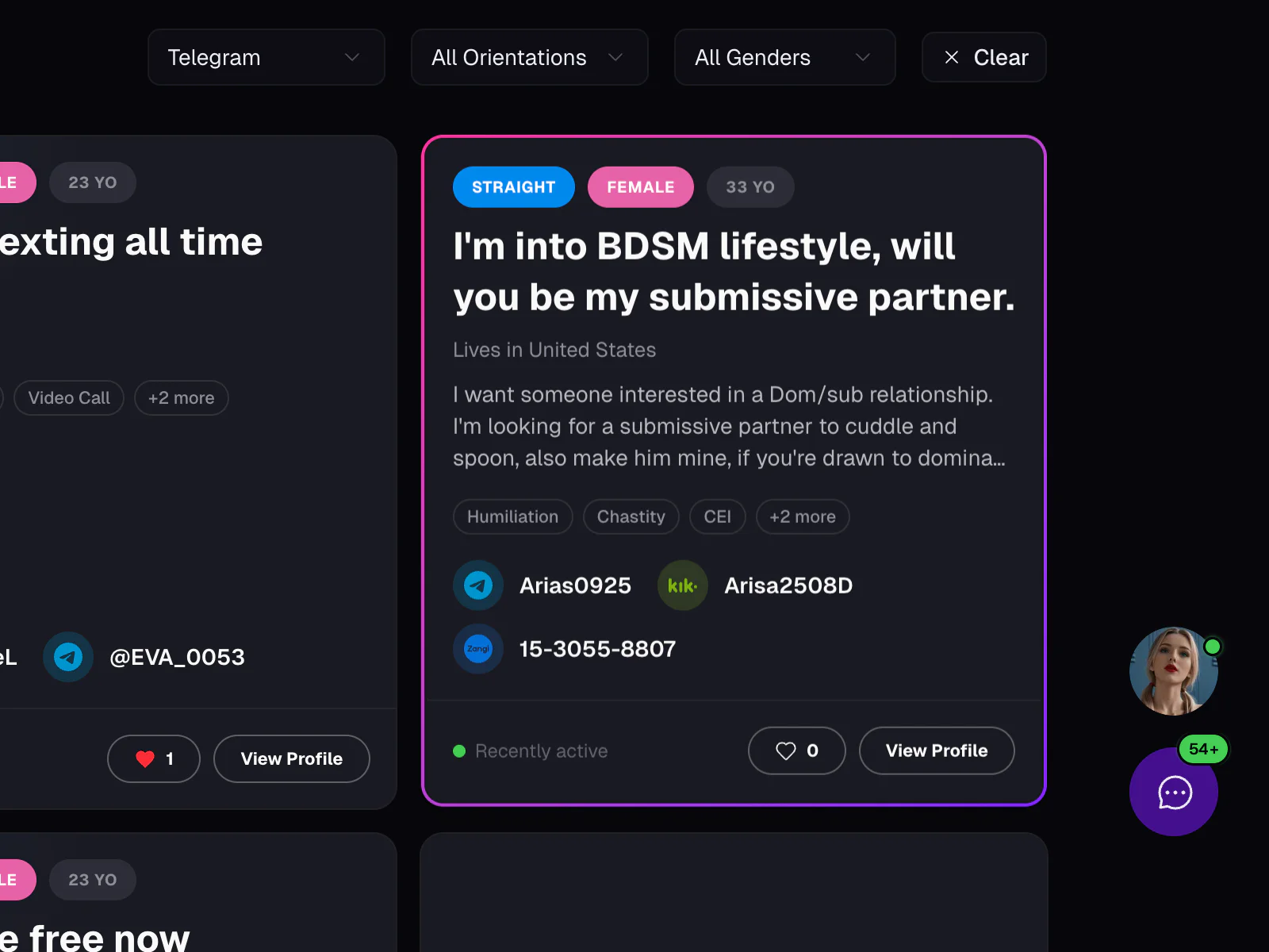 Highlighted post with glowing gradient border