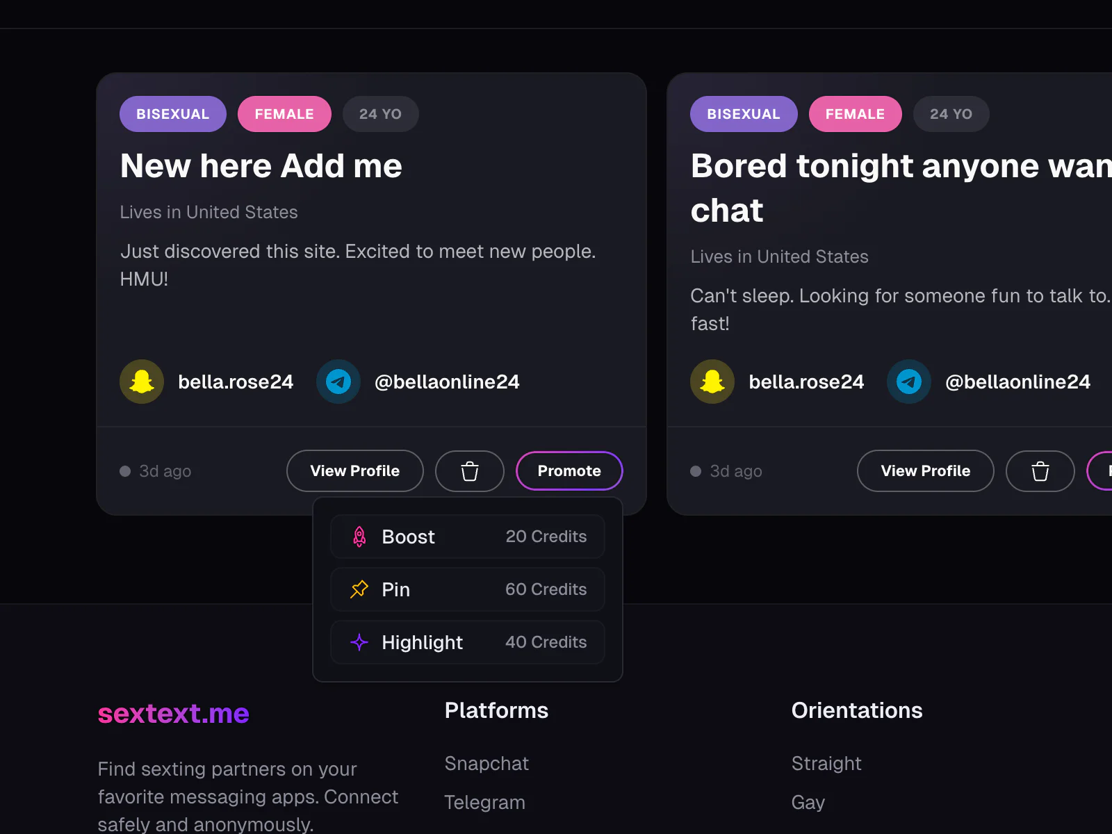 Promote menu from My Posts view